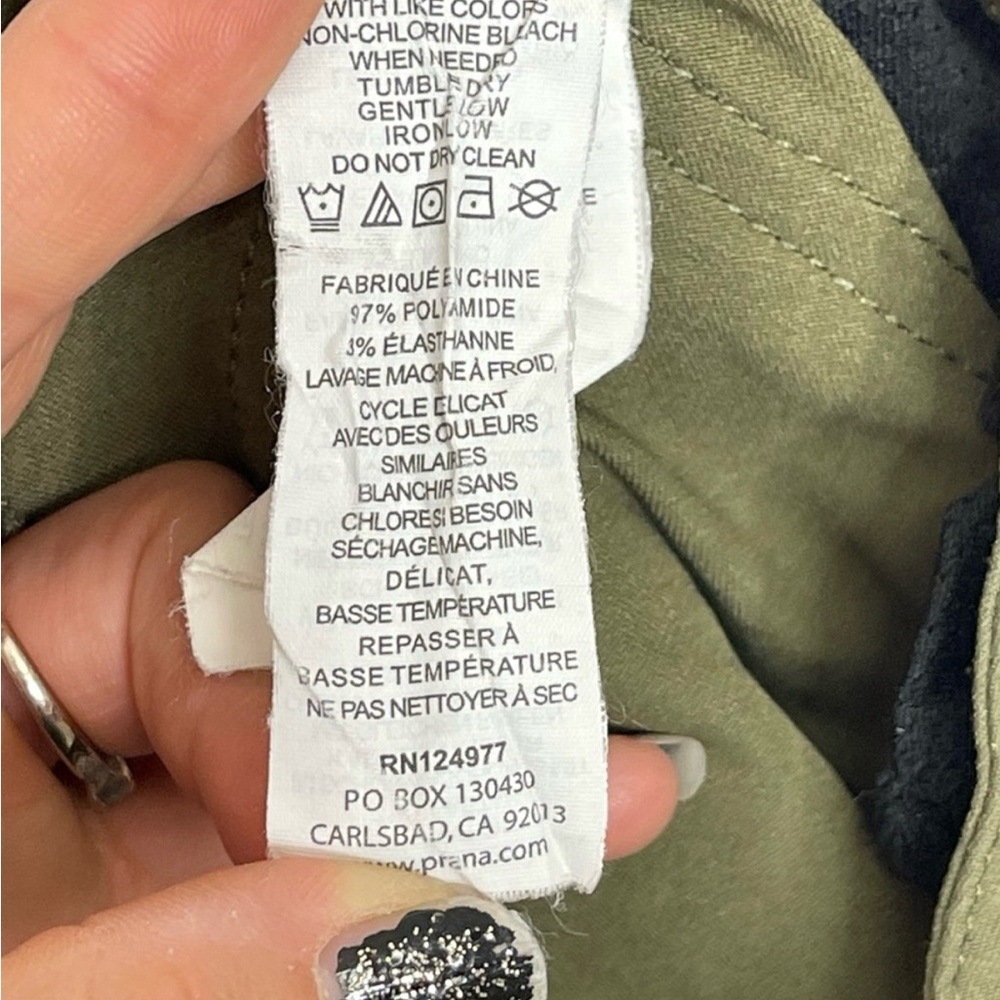 Prana Olive Green Meme Skinny Pant Cargo - Picture 6 of 12